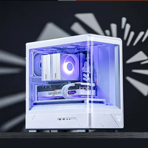Case JONSBO M-ATX D200 White – GPU 410mm| AIO 240mm| M-ATX